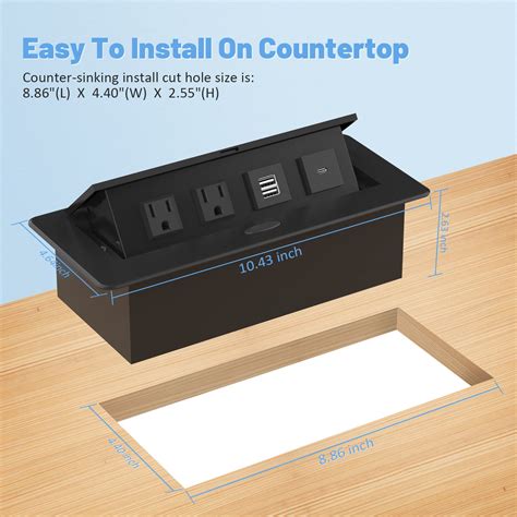 electrical pop up boxes|recessed pop up outlet.